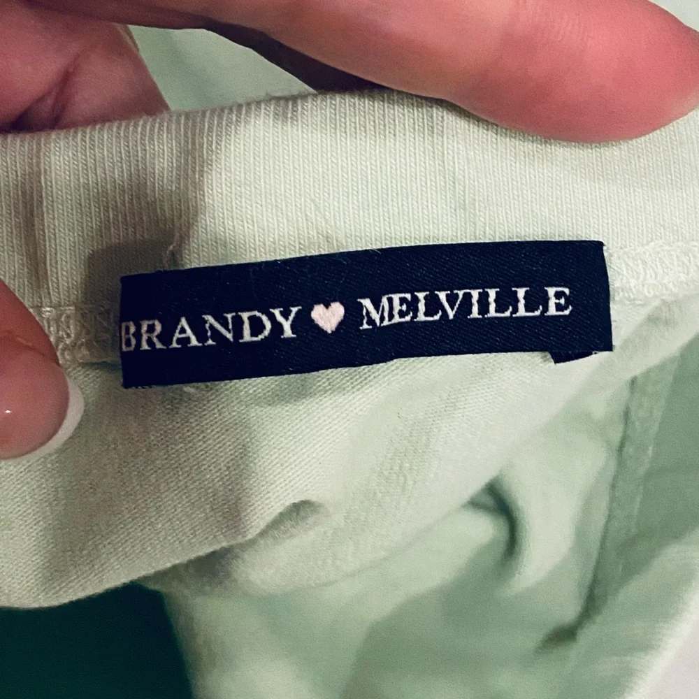 Brandy Melville Pastel Green High Rise Waist Bike Shorts S M L Cotton Comfy